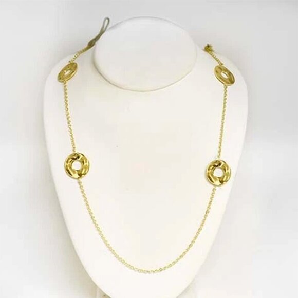 Authentic Ippolita Disc Station Necklace 18k Solid Yellow Gold - Picture 4 of 9